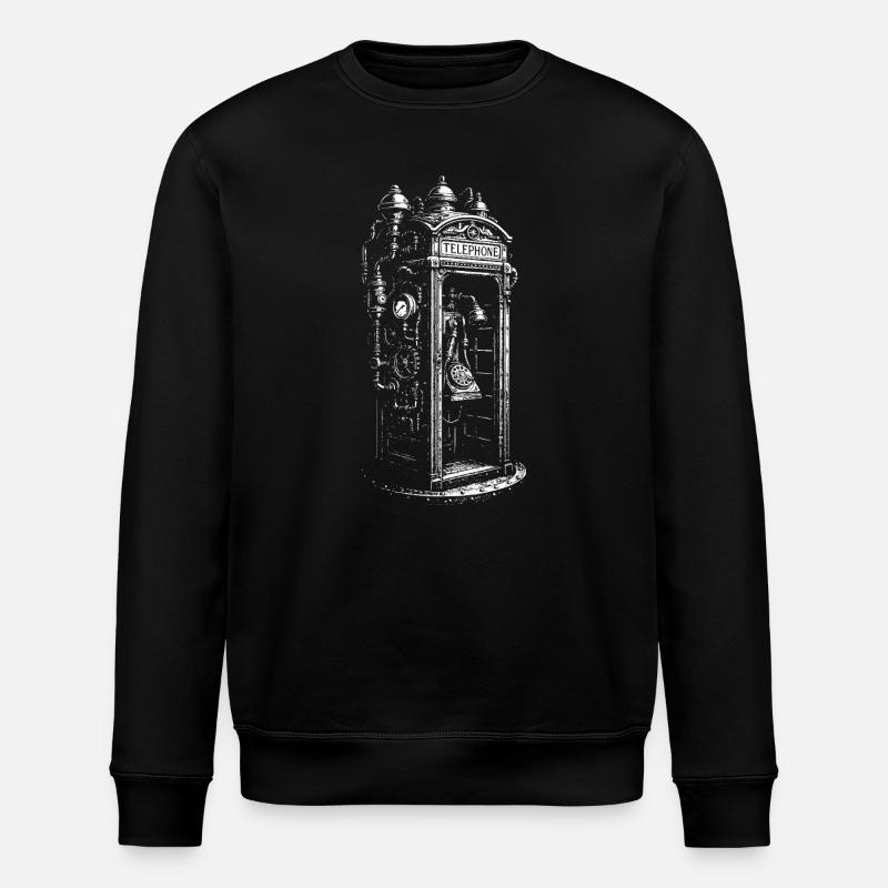 Viktorianische Steampunk-Telefonzelle - Stanley/Stella Unisex Bio-Sweatshirt ROLLER - Schwarz