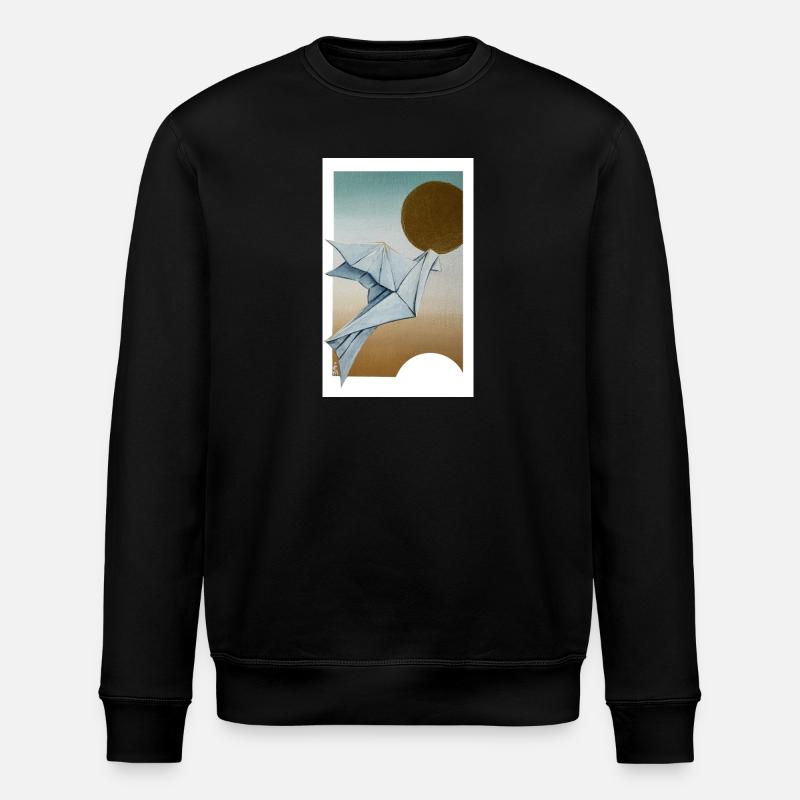 Origami Taube - Stanley/Stella Unisex Bio-Sweatshirt ROLLER - Schwarz