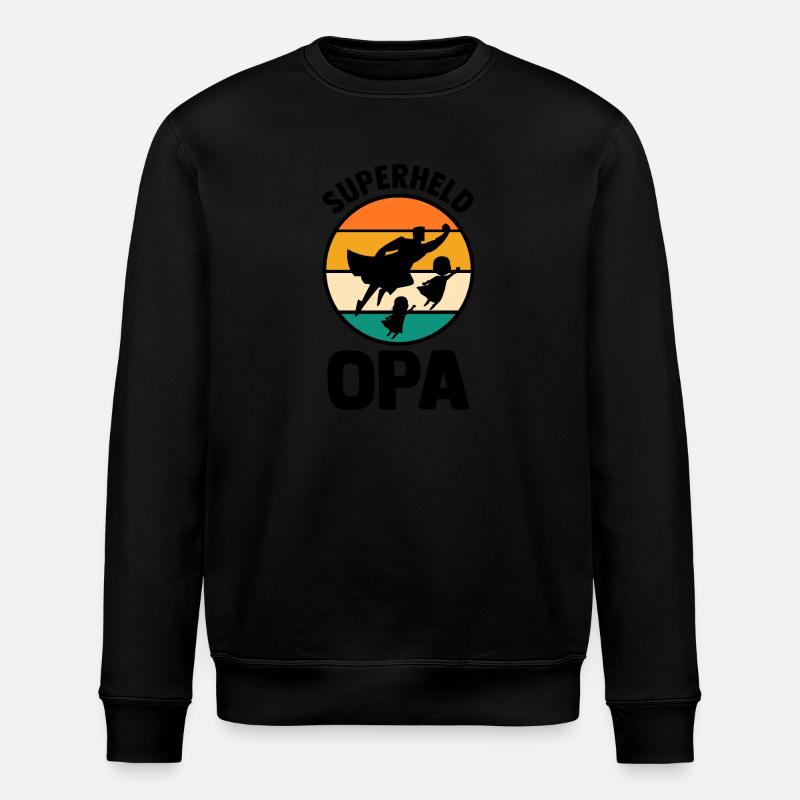 Großvater Opa - Stanley/Stella Unisex Bio-Sweatshirt ROLLER - Schwarz