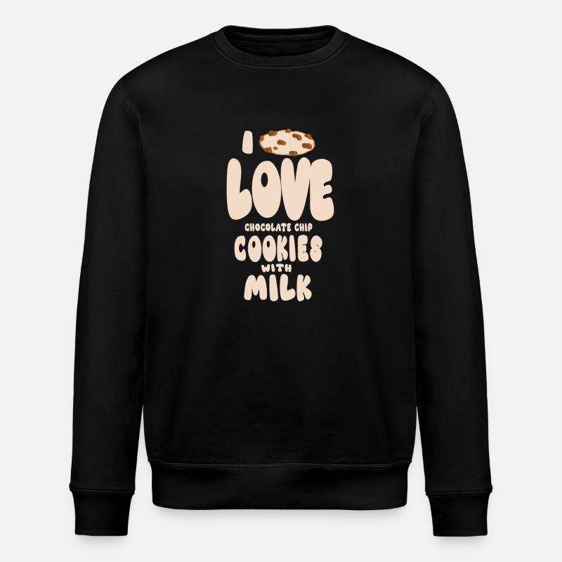 Chocolate biscuits and milk - Stanley/Stella ROLLER Unisex Organic Sweatshirt - black