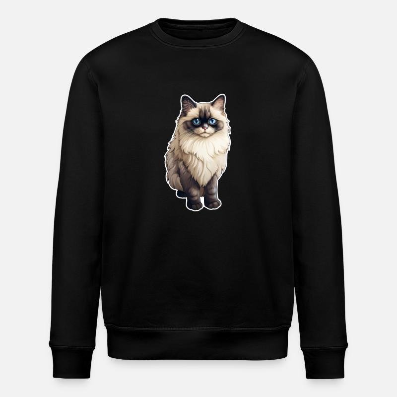 Ragdoll-Katze - Stanley/Stella Unisex Bio-Sweatshirt ROLLER - Schwarz