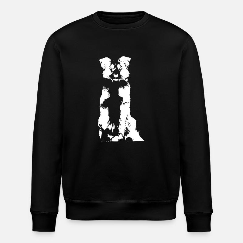 Border Collie - Stanley/Stella Unisex Bio-Sweatshirt ROLLER - Schwarz