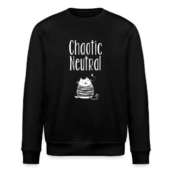 Pen and paper cat chaotic neutral - Sweat bio ROLLER Stanley/Stella Unisexe - noir - Devant - Nik (191cm)