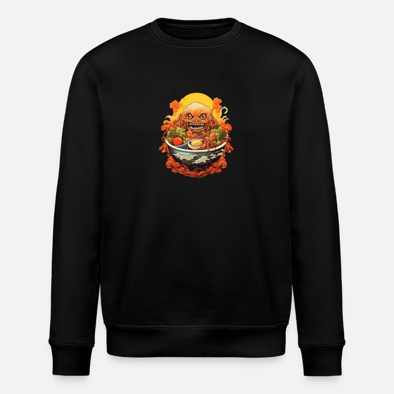 Ramen-Monster - Stanley/Stella Unisex Bio-Sweatshirt ROLLER - Schwarz