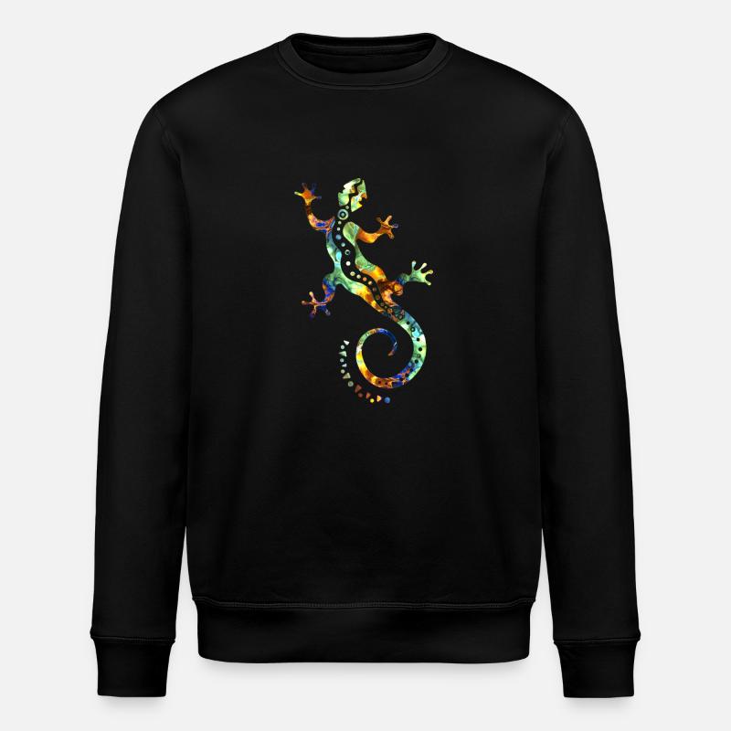 GECKO abstrakt bunt - Stanley/Stella Unisex Bio-Sweatshirt ROLLER - Schwarz