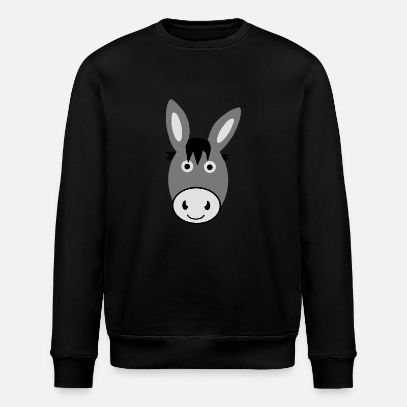 Lustiger Esel - Stanley/Stella Unisex Bio-Sweatshirt ROLLER - Schwarz