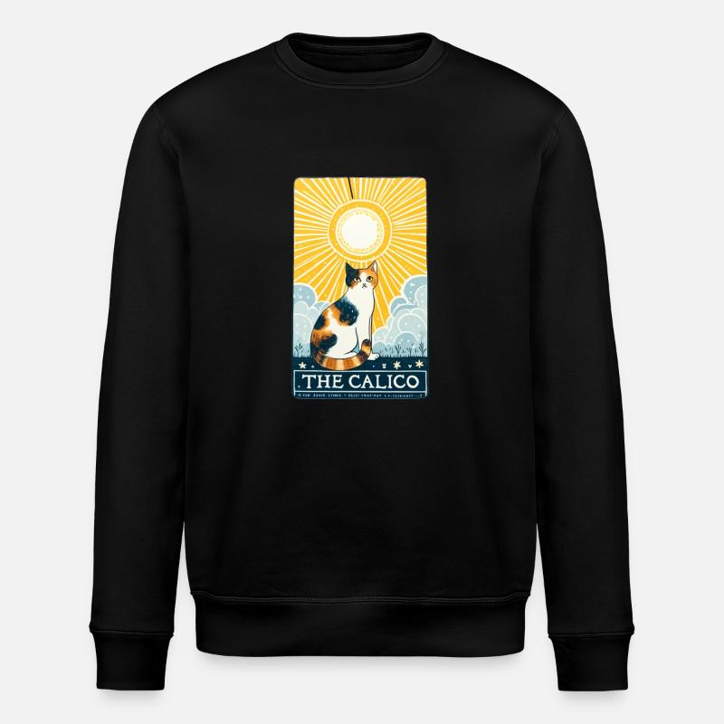 das Calico Cat Tarot - Stanley/Stella Unisex Bio-Sweatshirt ROLLER - Schwarz