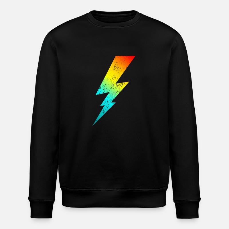 80s bolt lighting classic - Stanley/Stella Unisex Bio-Sweatshirt ROLLER - Schwarz