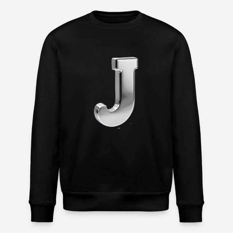Chrome ,, J " Metallic - Stanley/Stella Unisex Bio-Sweatshirt ROLLER - Schwarz
