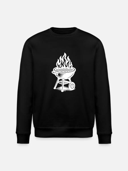 Grill Fire Grilling - Stanley/Stella ROLLER Unisex Organic Sweatshirt - black