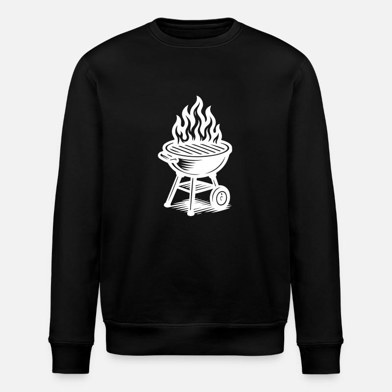 Grill Feuer Grillen - Stanley/Stella Unisex Bio-Sweatshirt ROLLER - Schwarz