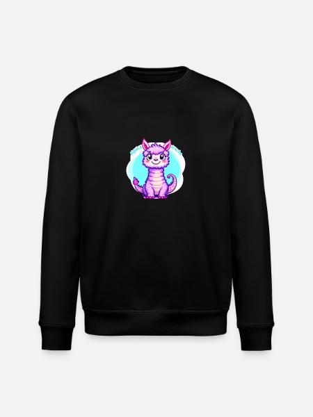 Alpakadrache - Stanley/Stella Unisex Bio-Sweatshirt ROLLER - Schwarz