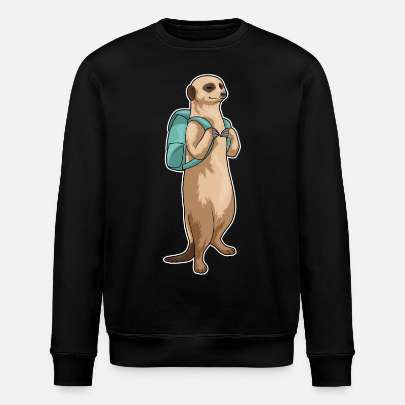 Meerkat School Backpack - Stanley/Stella ROLLER Unisex Organic Sweatshirt - black