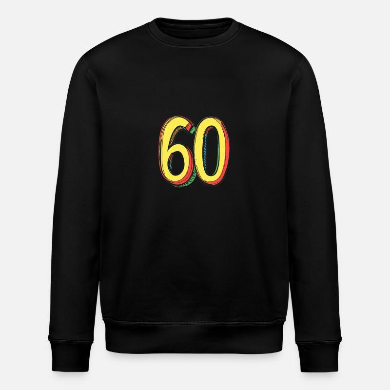 60 Number Comic - Stanley/Stella ROLLER Unisex Organic Sweatshirt - black