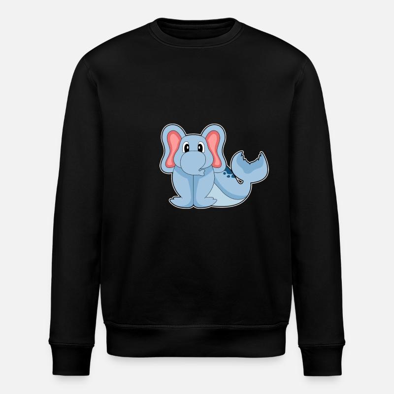 Elephant Seal - Stanley/Stella ROLLER Unisex Organic Sweatshirt - black