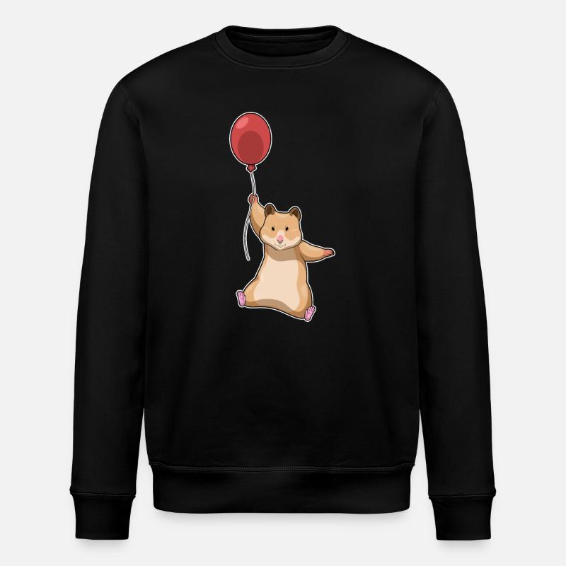 Hamster Luftballon - Stanley/Stella Unisex Bio-Sweatshirt ROLLER - Schwarz