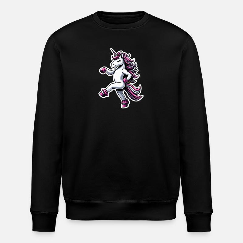 Einhorn Tanz rosa - Stanley/Stella Unisex Bio-Sweatshirt ROLLER - Schwarz