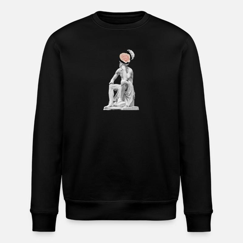 Gedanken Skulptur  - Stanley/Stella Unisex Bio-Sweatshirt ROLLER - Schwarz