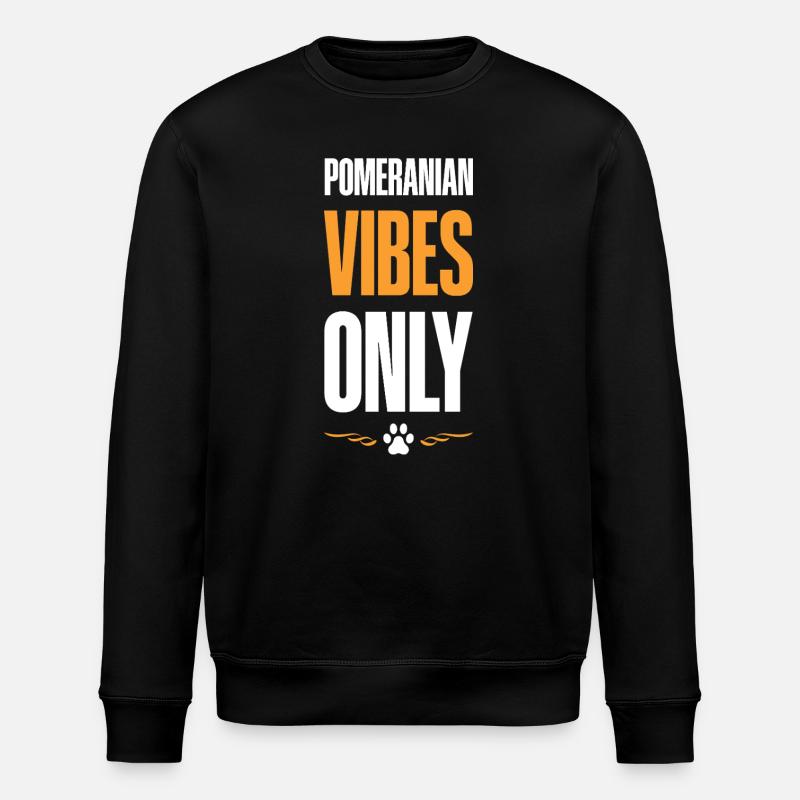 Pomeranian Vibes Only - Stanley/Stella Unisex Bio-Sweatshirt ROLLER - Schwarz