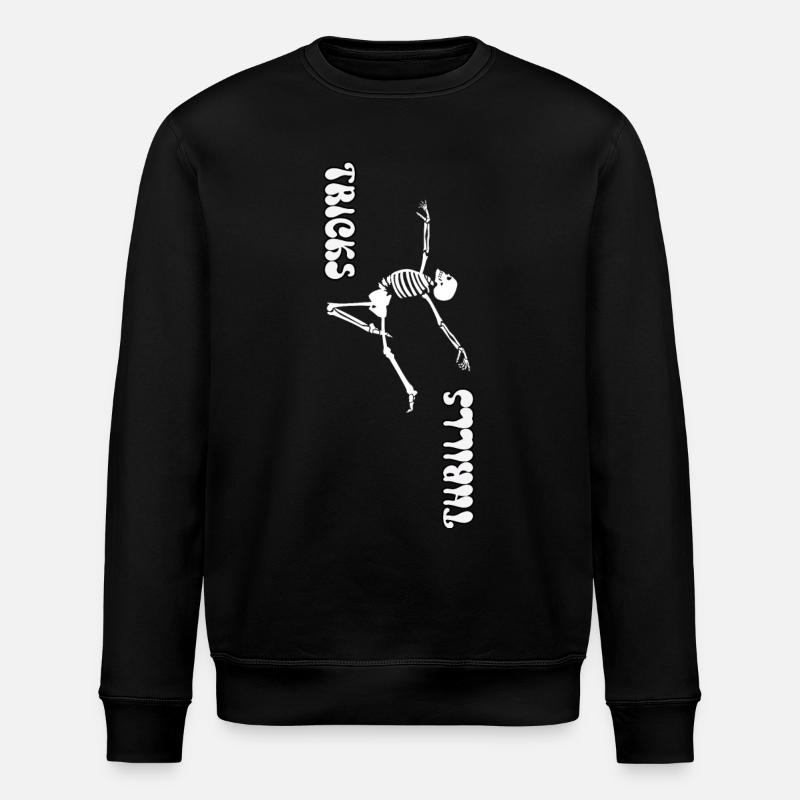 TRICKS ODER NERVENKITZEL, HALLOWEEN-SKELETTTANZ - Stanley/Stella Unisex Bio-Sweatshirt ROLLER - Schwarz