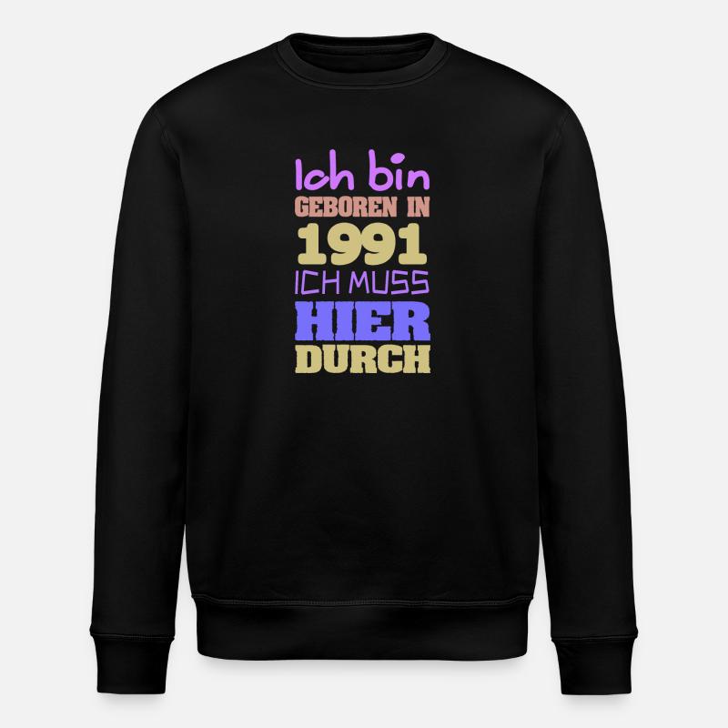 in 1991 - Stanley/Stella Unisex Bio-Sweatshirt ROLLER - Schwarz