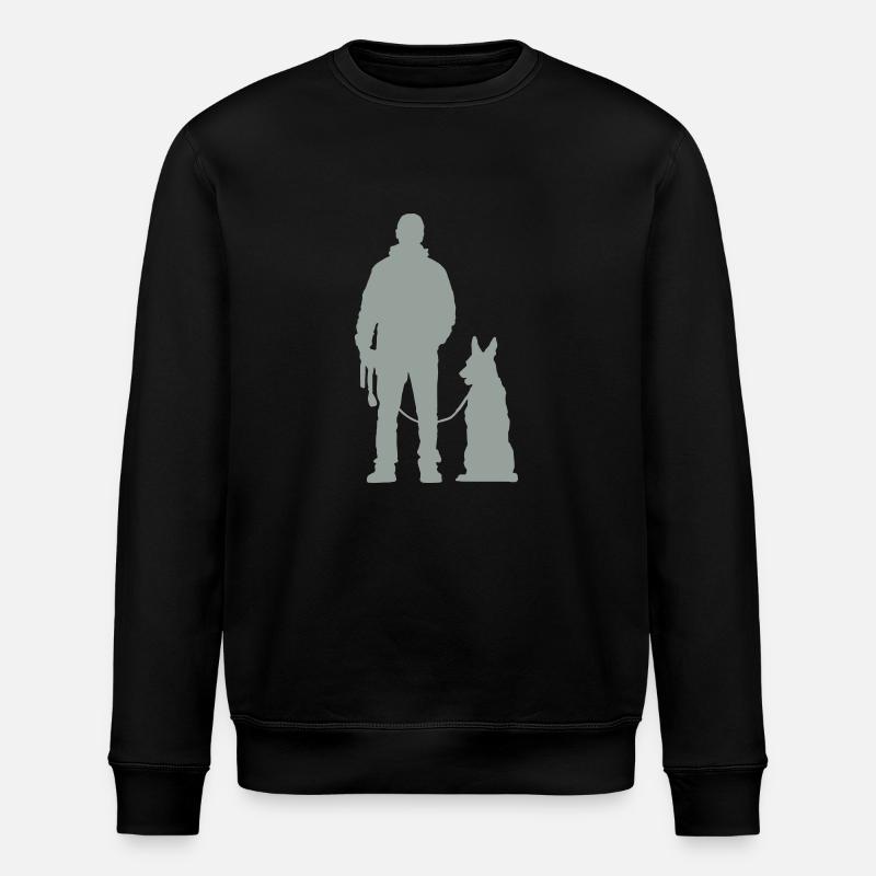 Gemeinsam unterwegs mit Hund - Stanley/Stella Unisex Bio-Sweatshirt ROLLER - Schwarz