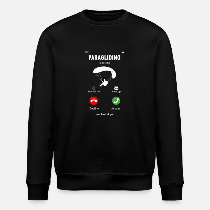Paragliding is calling - Stanley/Stella Unisex Bio-Sweatshirt ROLLER - Schwarz