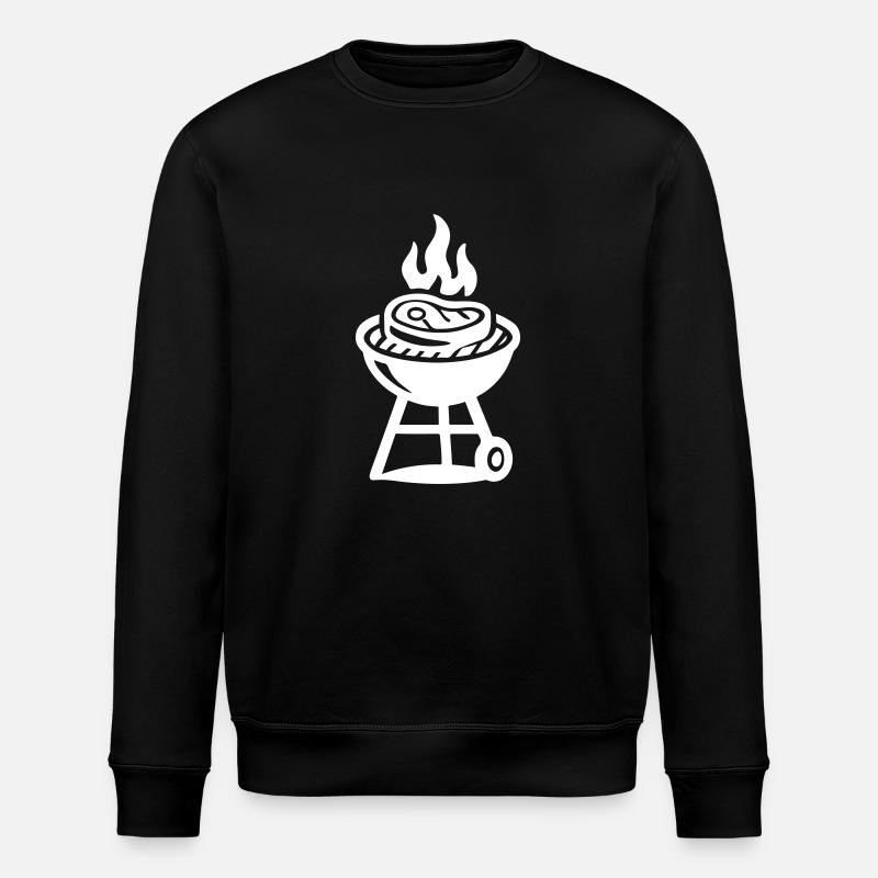 Grill Steak Meat Icon - Stanley/Stella ROLLER Unisex Organic Sweatshirt - black