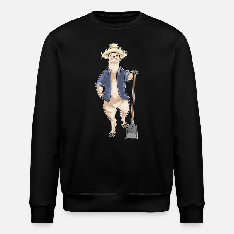 Alpaca Farmer Shovel - Stanley/Stella ROLLER Unisex Organic Sweatshirt - black