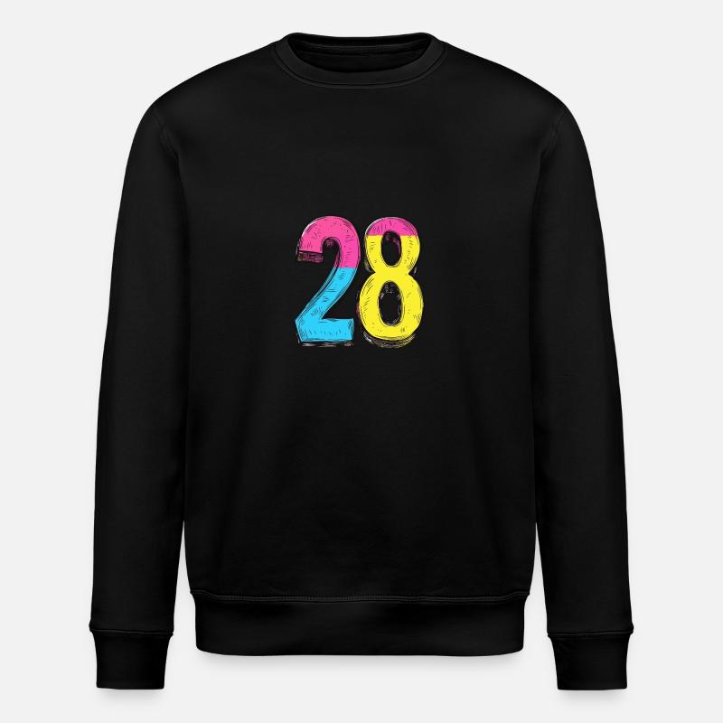 28 Number Comic - Stanley/Stella ROLLER Unisex Organic Sweatshirt - black