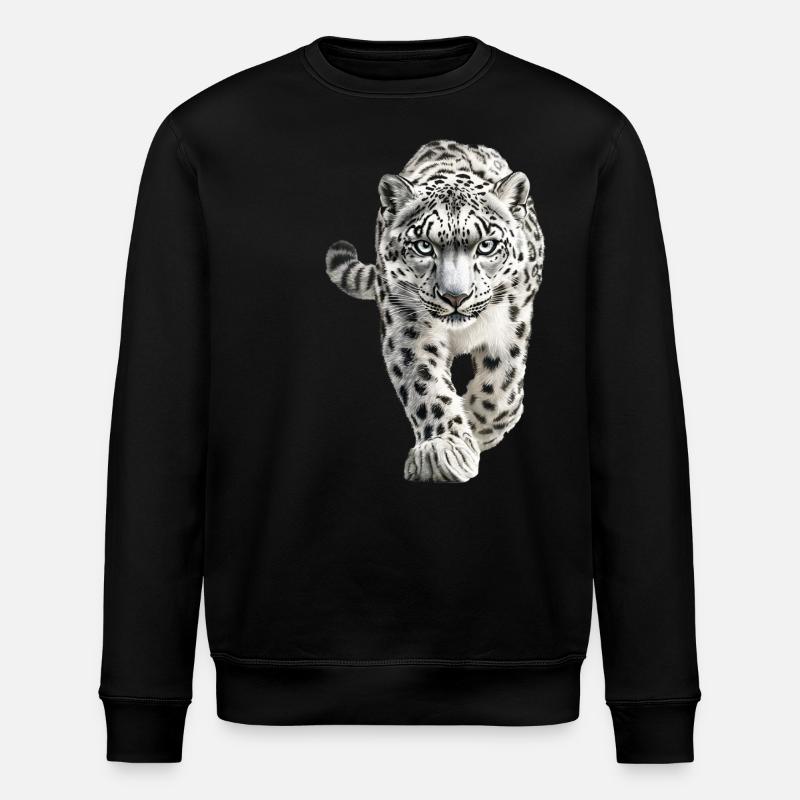Schneeleopard - Stanley/Stella Unisex Bio-Sweatshirt ROLLER - Schwarz