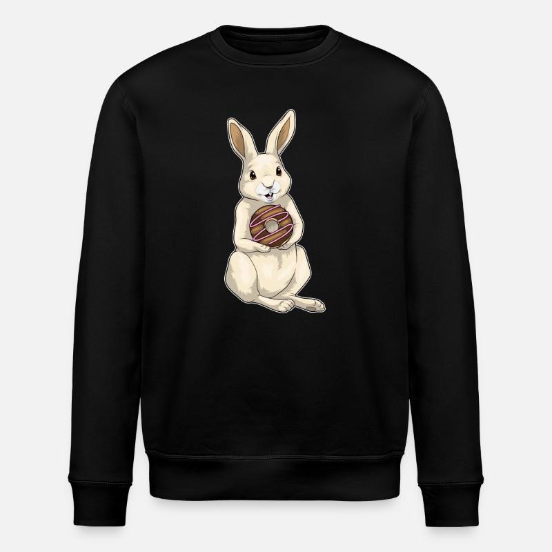Bunny Donut - Stanley/Stella ROLLER Unisex Organic Sweatshirt - black