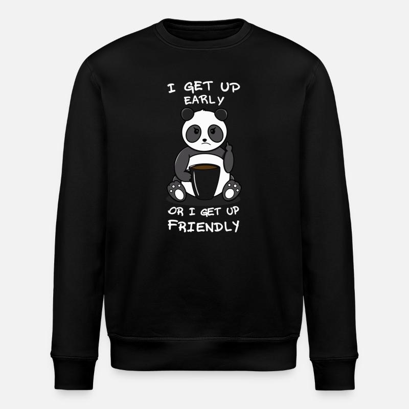 Early or friendly - Stanley/Stella ROLLER Unisex Organic Sweatshirt - black