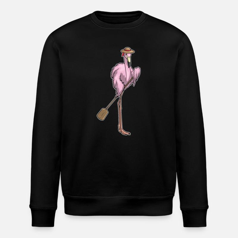 Flamingo Paddle - Stanley/Stella ROLLER Unisex Organic Sweatshirt - black