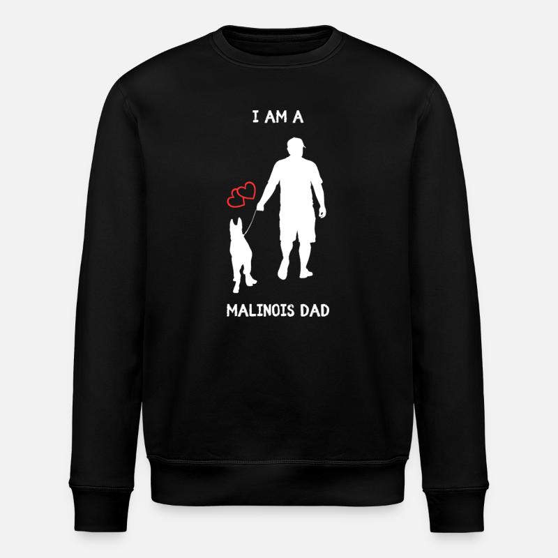 Malinois Dad  - Stanley/Stella Unisex Bio-Sweatshirt ROLLER - Schwarz