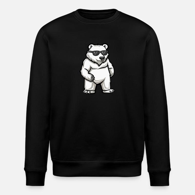 Ours polaire Bande dessinée cool - Sweat bio ROLLER Stanley/Stella Unisexe - noir