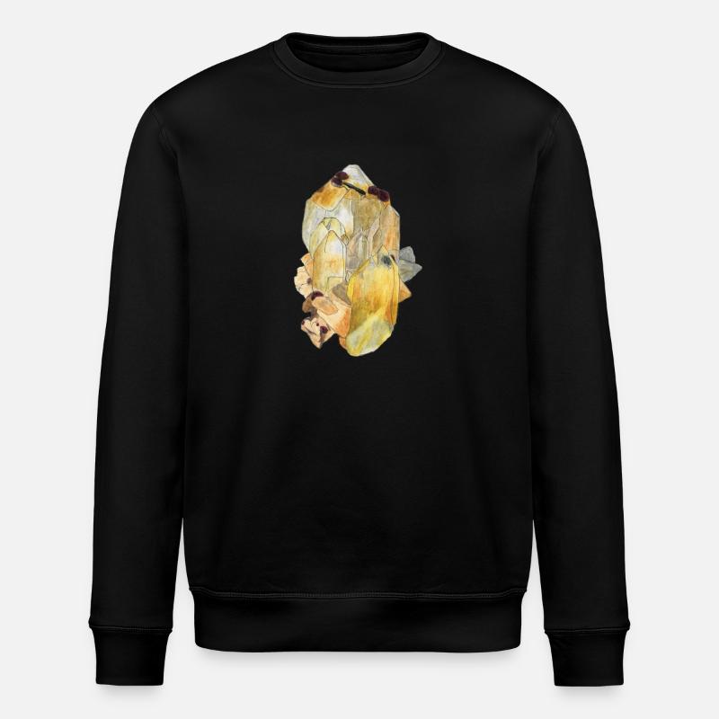 Bergkristall mit Granat - Stanley/Stella Unisex Bio-Sweatshirt ROLLER - Schwarz