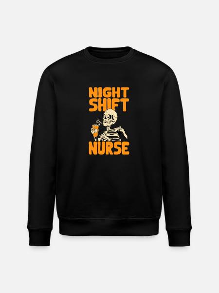Night Shift Nurse - Stanley/Stella ROLLER Unisex Organic Sweatshirt - black