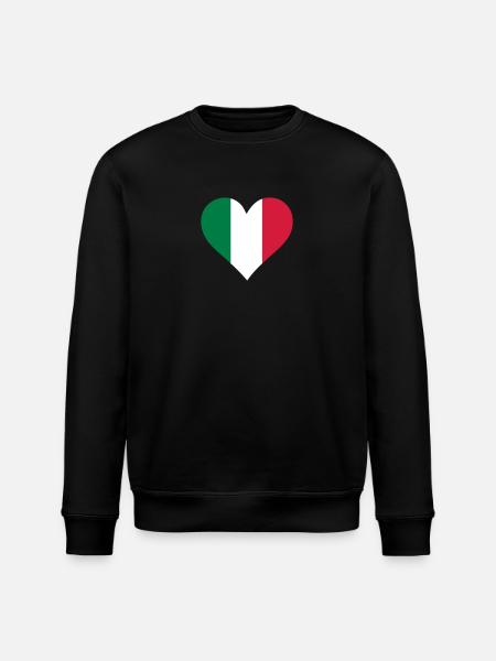A Heart For Italy - Stanley/Stella ROLLER Unisex Organic Sweatshirt - black