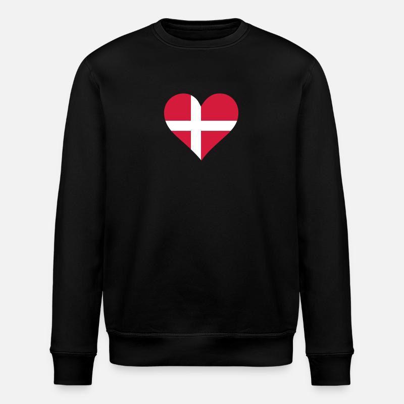 Un coeur pour le Danemark - Sweat bio ROLLER Stanley/Stella Unisexe - noir
