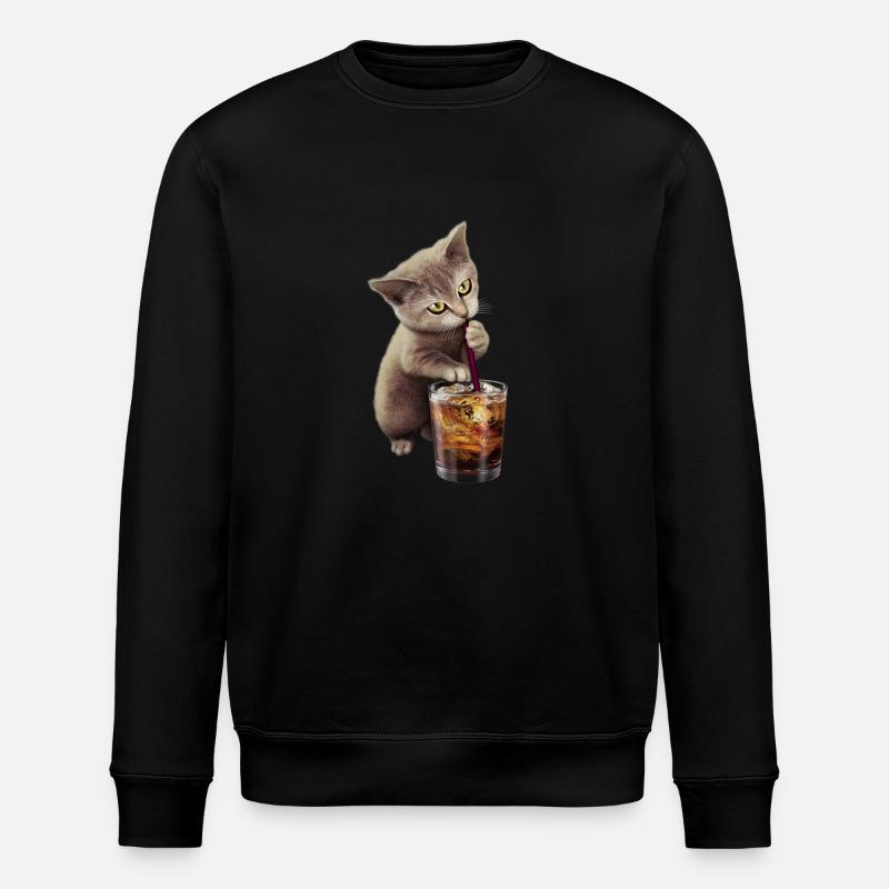 CAT & SOFT DRINK 2017 - Stanley/Stella ROLLER Unisex Organic Sweatshirt - black