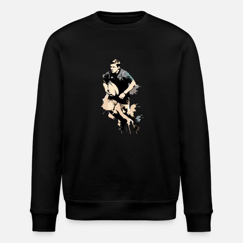 Nico, der Rugbyspieler - Stanley/Stella Unisex Bio-Sweatshirt ROLLER - Schwarz