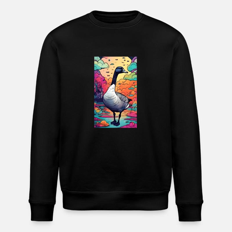 Märchenhafte Gans Gans - Stanley/Stella Unisex Bio-Sweatshirt ROLLER - Schwarz