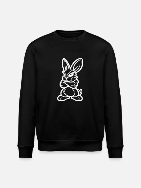 hase comic - Stanley/Stella Unisex Bio-Sweatshirt ROLLER - Schwarz