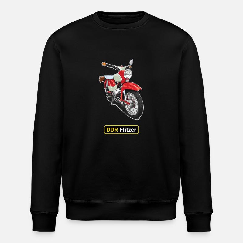 Star (rot) // Illustration - Stanley/Stella Unisex Bio-Sweatshirt ROLLER - Schwarz