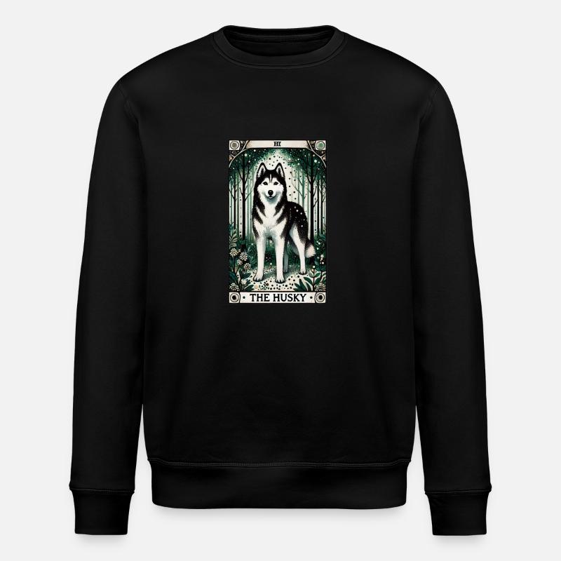 Der Husky - Stanley/Stella Unisex Bio-Sweatshirt ROLLER - Schwarz
