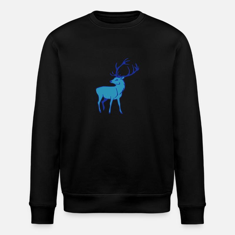 Edler Hirsch - Stanley/Stella Unisex Bio-Sweatshirt ROLLER - Schwarz
