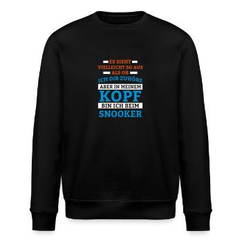 Snooker Sportart - Stanley/Stella Unisex Bio-Sweatshirt ROLLER - Schwarz - Vorne - Nik (191cm)