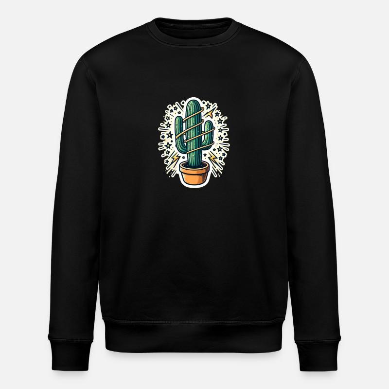 Kaktus - Stanley/Stella Unisex Bio-Sweatshirt ROLLER - Schwarz