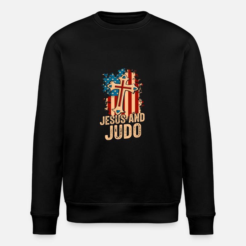Jesus and Judo - Stanley/Stella ROLLER Unisex Organic Sweatshirt - black